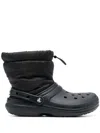 Crocs Padded-panel Ankle Boots In Black