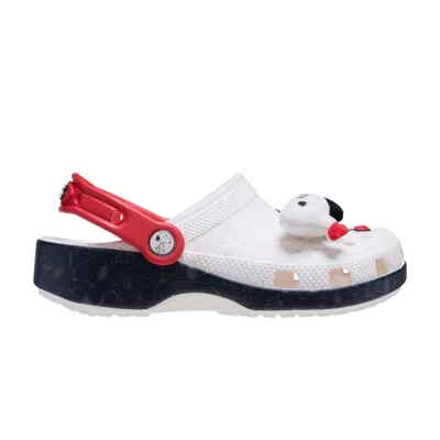 Pre-owned Crocs Peanuts X  Classic Clog Kids 'snoopy & Joe Cool' | White | Kid's Size 5