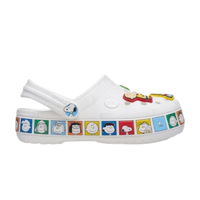 Pre-owned Crocs Peanuts X  Crocband Clog Kids 'white Multi' | Multi-color | Kid's Size 11 In Multicolor