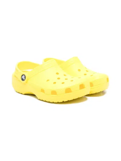 Crocs Perforated Heel-strap Clog In Yellow