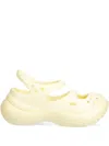 Crocs Perforated Mary Jane Sandals In Neutral