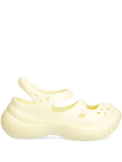 Crocs Perforated Mary Jane Sandals In Neutral