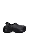 Crocs Perforated Platform Clogs In Black