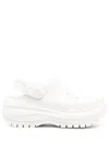 Crocs Perforated Platform Clogs In White