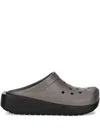 Crocs Perforated Platform Slippers In Brown
