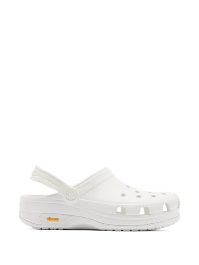 Crocs Perforated Slingback Mules In White