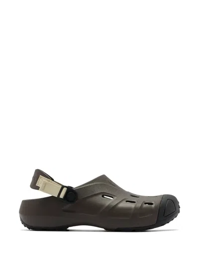 Crocs Perforated Slingback Sandals In Brown