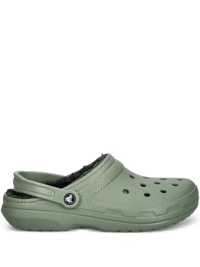Crocs Perforated Slippers In Gray