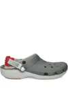 Crocs Perforated Strap Clog Sandals In Gray