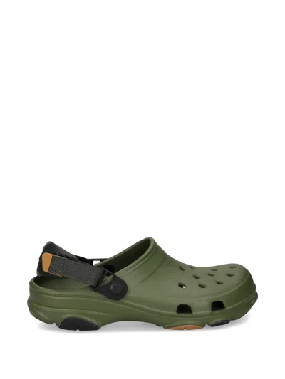 Crocs Perforated Touch-strap Mules In Green