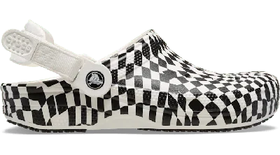 Crocs Pfd Classic Work Graphic Clog In White/black