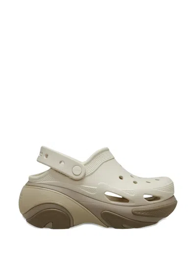 Crocs Platform Cutout Sandals In Neutral