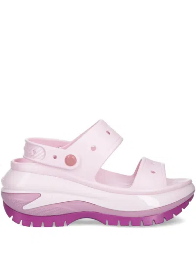 Crocs Platform Strap Sandals In Pink