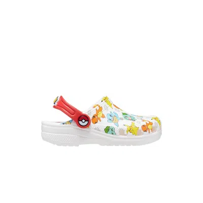 Pre-owned Crocs Pokémon X Classic Clog Toddler 'starters' | White | Infant Size 9
