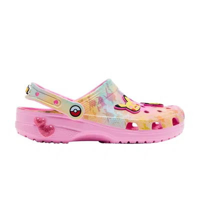 Pre-owned Crocs Pokémon X  Classic Clog Kids 'pikachu' | Pink | Kid's Size 3