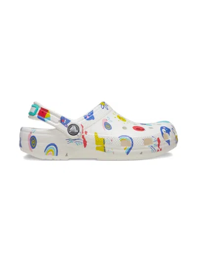 Crocs Classic Graphic Kids Clogs Size: 9, Colour: White/multi