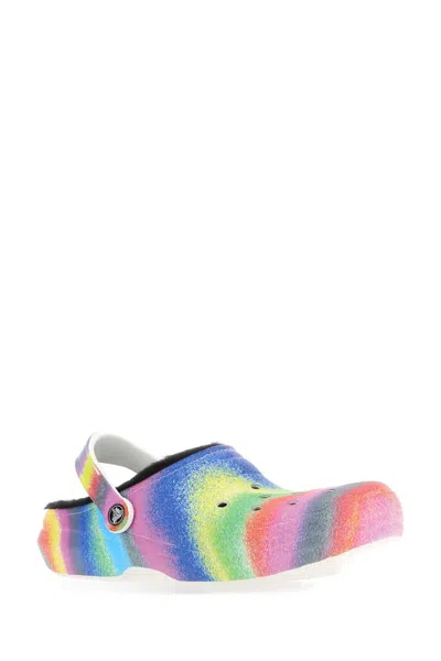 CROCS PRINTED CROSLITEÂ ¢ CLASSIC LINED SPRAY DYE MULES