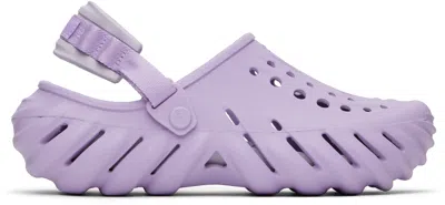 Crocs Purple Echo Clogs In Mystic Purple