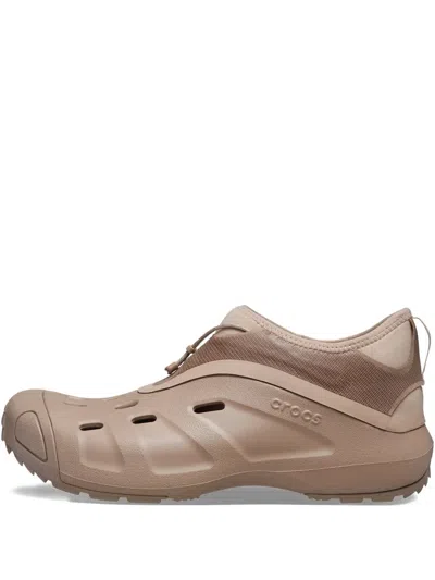 Crocs Quick Trail Low "satisfy Tumbleweed" Slides In Brown