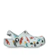 Crocs Race Car Print Clogs In Grey