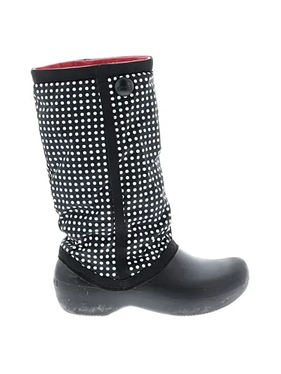 Pre-owned Crocs Rain Boots In Black