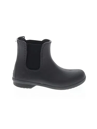 Pre-owned Crocs Rain Boots In Black