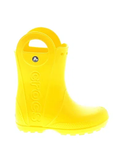 Pre-owned Crocs Kids' Rain Boots In Yellow