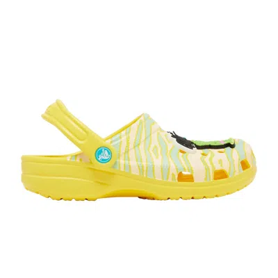 Pre-owned Crocs Ron English X  Classic Clog Kids 'party Animals - Zebra Lemon' | Yellow | Kid's Size 6