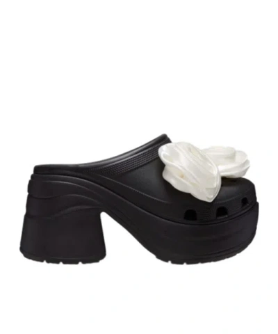 Crocs Siren Rosette Sandals In Black