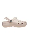 Crocs Classic Platform Sabots Femmes Quartz 39 In Nude