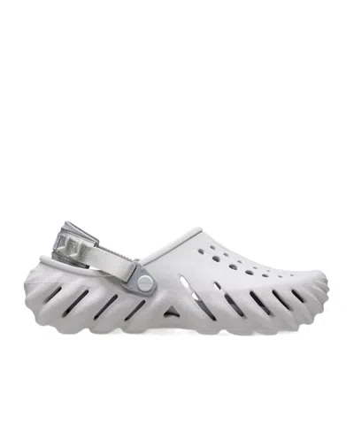 Crocs Gray Echo Clogs In Atmosphere