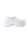 Crocs Stomp High Shine Sandals -  - Thermoplastic - White In White