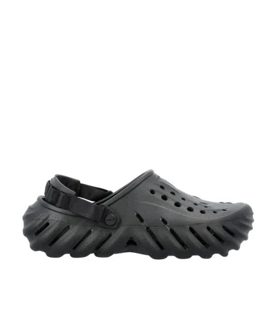 Crocs Echo Logo-embossed Clogs In Black