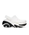 Crocs White & Black Bubble Crush Slip-on Loafers In White
