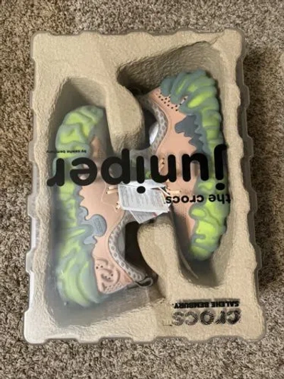 Pre-owned Crocs Salehe Bembury X Pollex Juniper ‘guava' | Size 12 Brand In Hand In Orange
