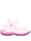 Crocs Open Toe Flat Sandals In Pink
