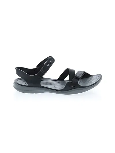 Pre-owned Crocs Sandals In Black
