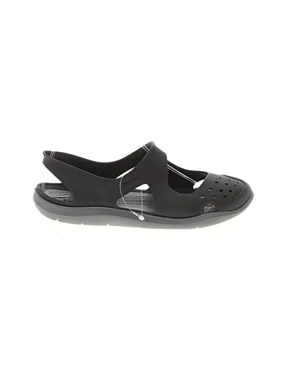 Pre-owned Crocs Sandals In Black