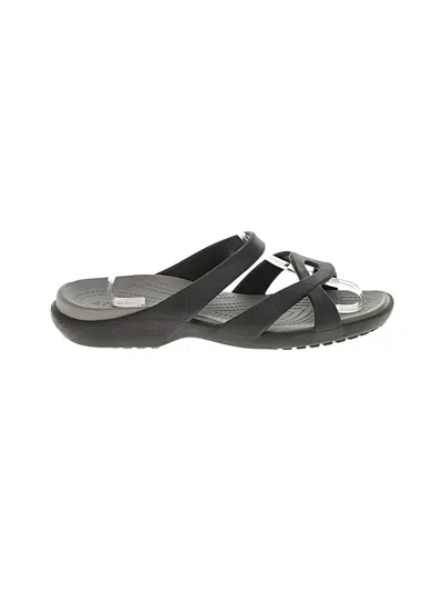 Pre-owned Crocs Sandals In Black