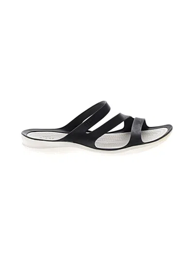 Pre-owned Crocs Sandals In Black