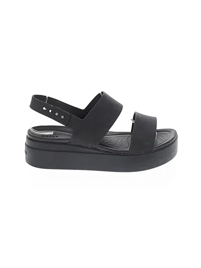 Pre-owned Crocs Sandals In Black