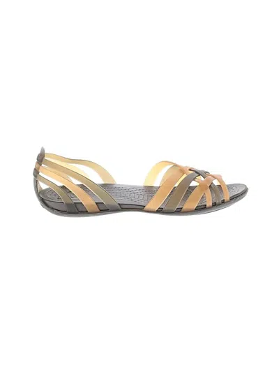 Pre-owned Crocs Sandals In Gray