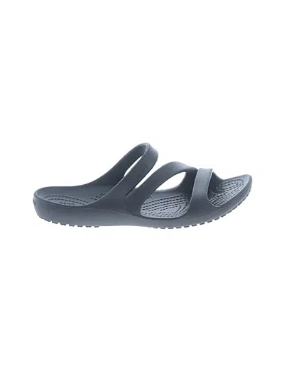 Pre-owned Crocs Sandals In Gray