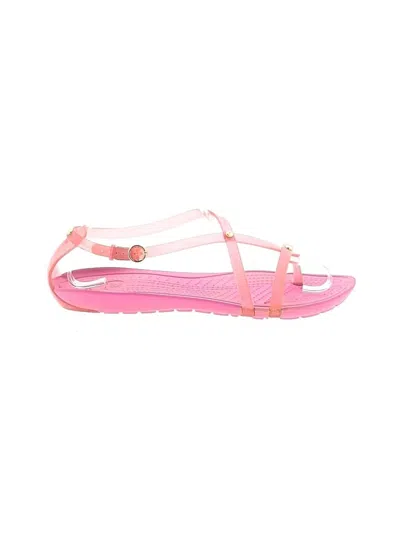Pre-owned Crocs Sandals In Pink