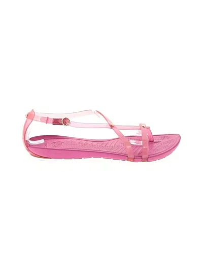 Pre-owned Crocs Sandals In Pink