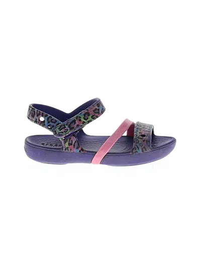 Pre-owned Crocs Kids' Sandals In Purple