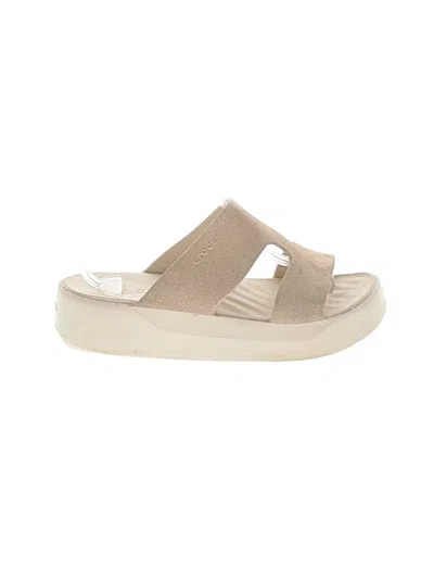 Pre-owned Crocs Sandals In Tan