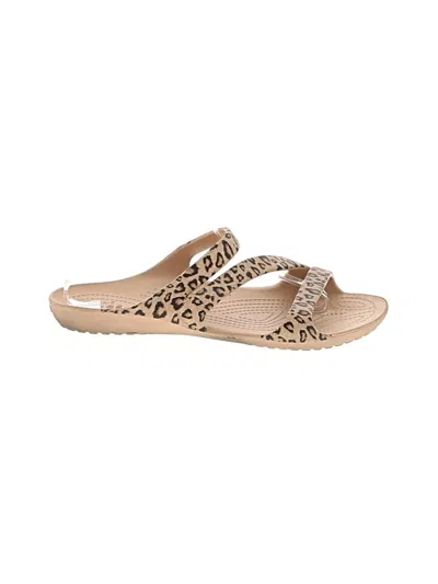 Pre-owned Crocs Sandals In Tan
