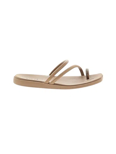 Pre-owned Crocs Sandals In Tan