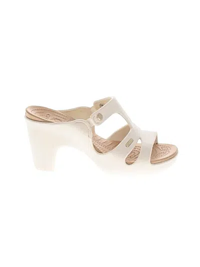 Pre-owned Crocs Sandals In White